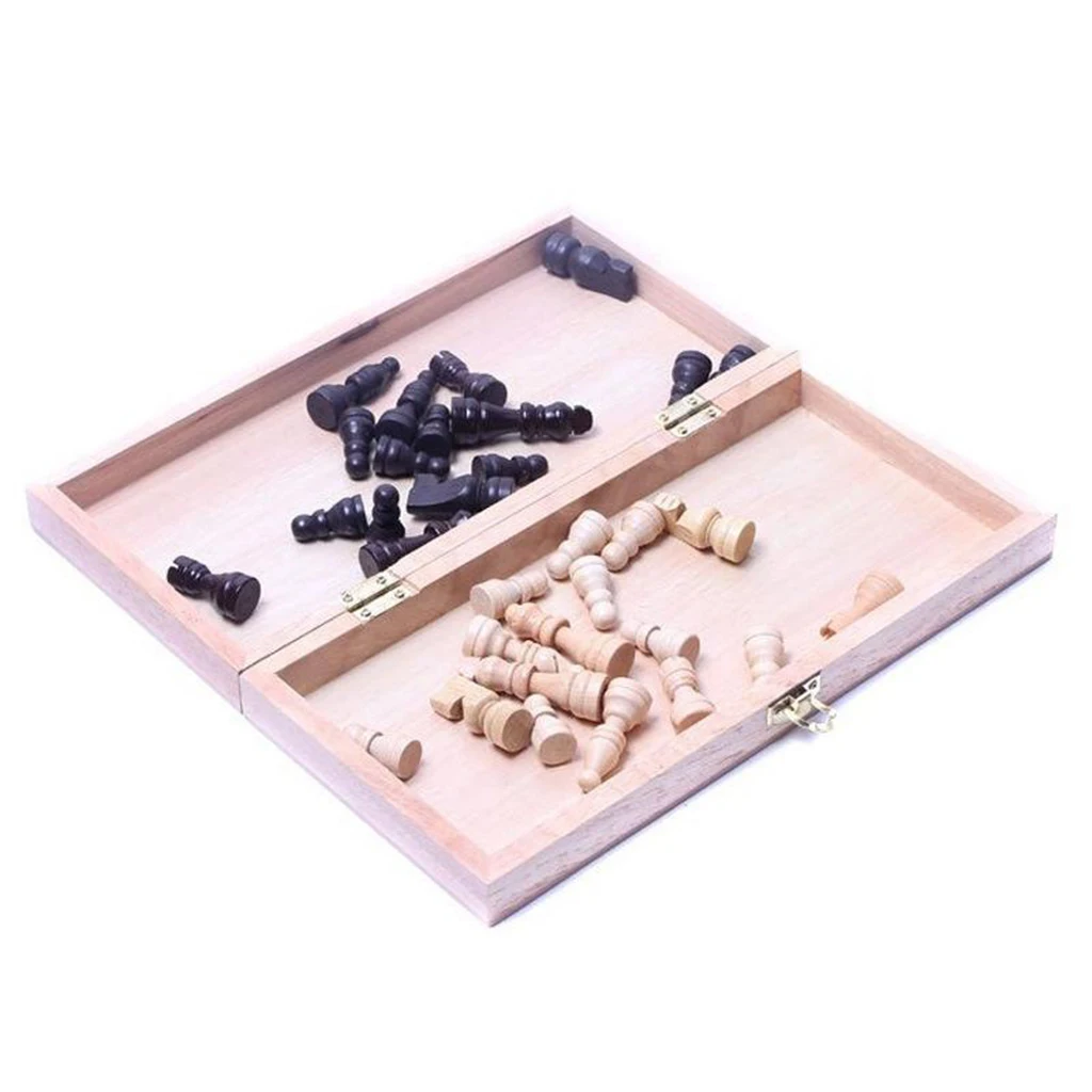 

International Chess Set with Foldable Wooden Chessboard Kids Board Game Toys