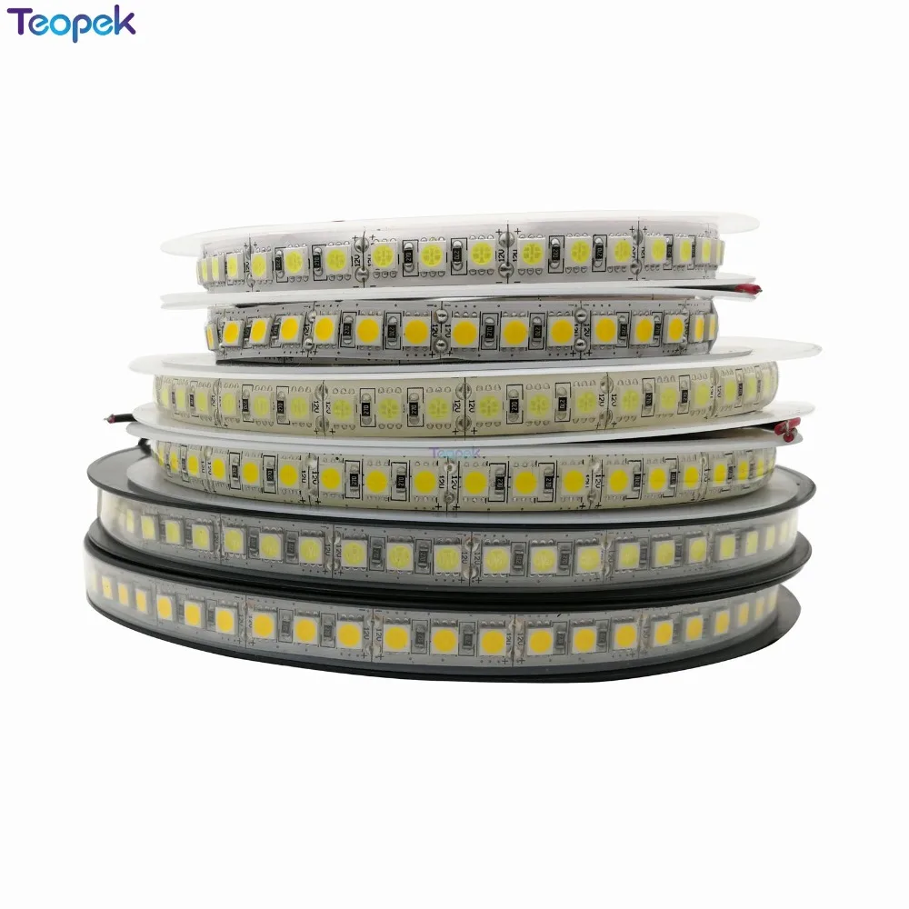 5050 Светодиодная лента 120 светодиодный s/m Однорядный теплый белый/RGB DC12V 5 м 600 светодиодный IP20 IP65 IP67 водонепроницаемый гибкий светодиодный свет