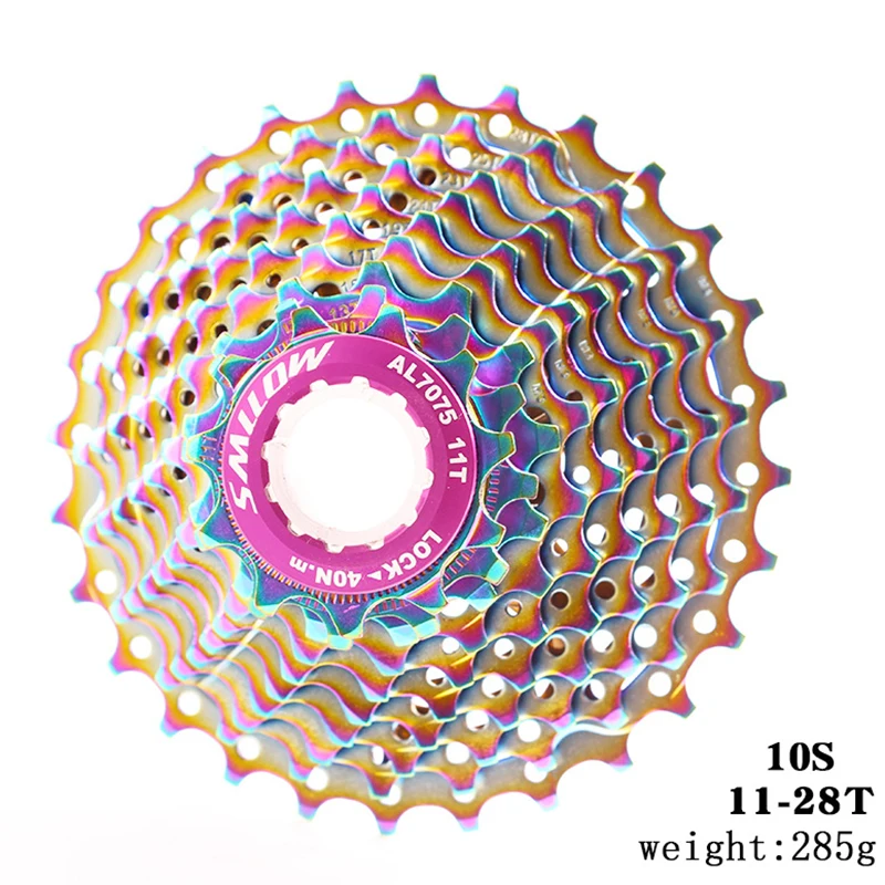 SMLLOW 9/10 скоростной Радужный Сверхлегкий свободный круг 11 28T кассета для дорожного