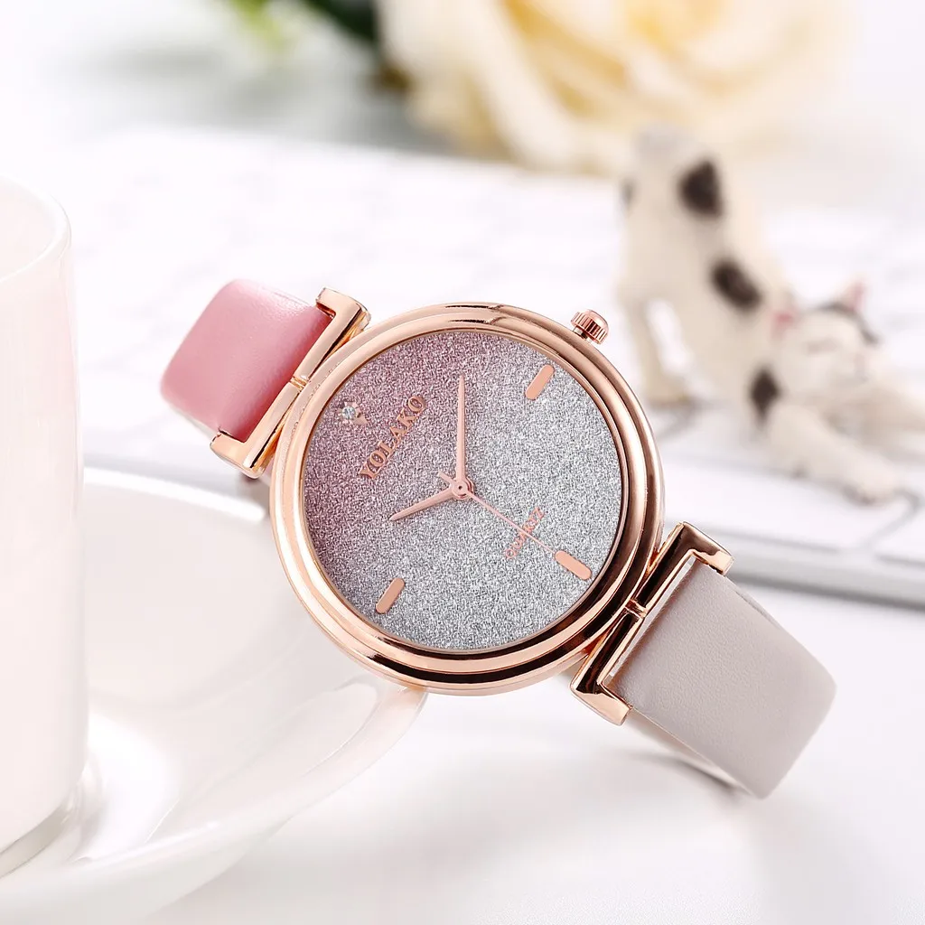 Хит продаж модные женские часы простой матовый инкрустированный алмазами ремень