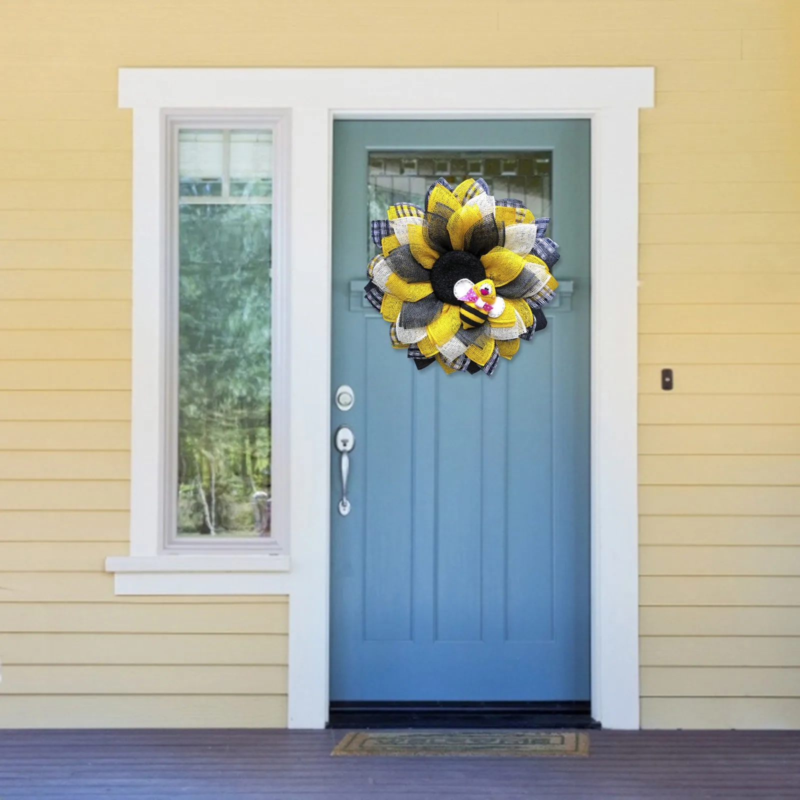 

Simulation Leaf Home Decor Bee SunflowerWreath Artificial Garland Hanging Pendants Wedding Kids Room Decoration