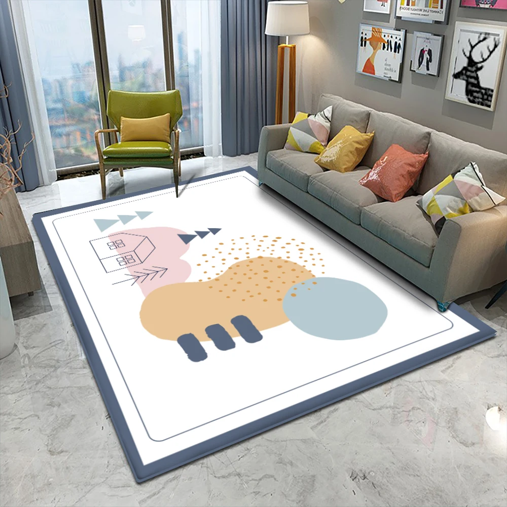 

2021 Fresh and Simple Style PatternFlannel Carpet Non-Slip Carpet Rectangular Bedroom Living Room Decor Carpet