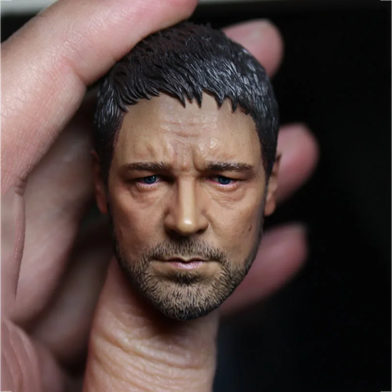 Нежная краска в масштабе 1/6 Гладиатор Рассел Ира Кроу Мужская голова резная