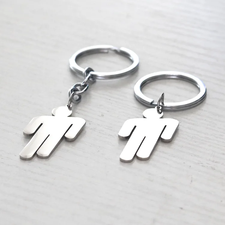 Серебряный цвет брелок из нержавеющей стали Billy Elish брелки для женщин мужчин