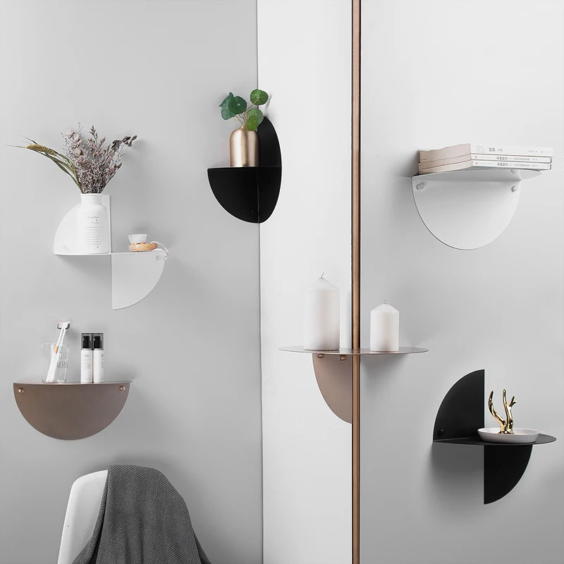 Полка для ванной черная из нержавеющей стали скандинавские спальни гостиной