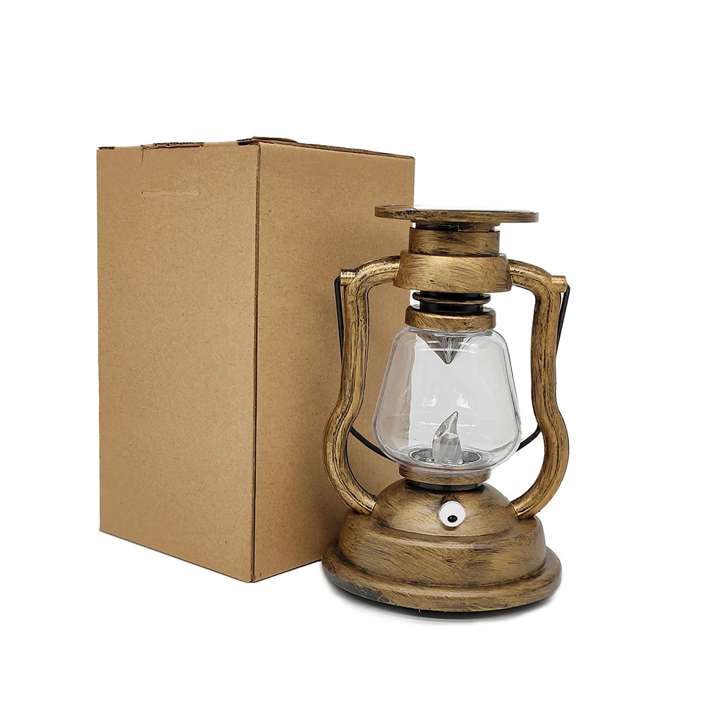 

Retro Horse Lantern Rechargeable Solar Battery Camping Light Outdoor LED Candle Flame Warm Lighting Tent Lamp Garden Decoration