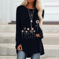 new autumn floral print loose tshirts women long sleeve casual t shirts plus size s 5xl female shirts 2019 women clothes tops