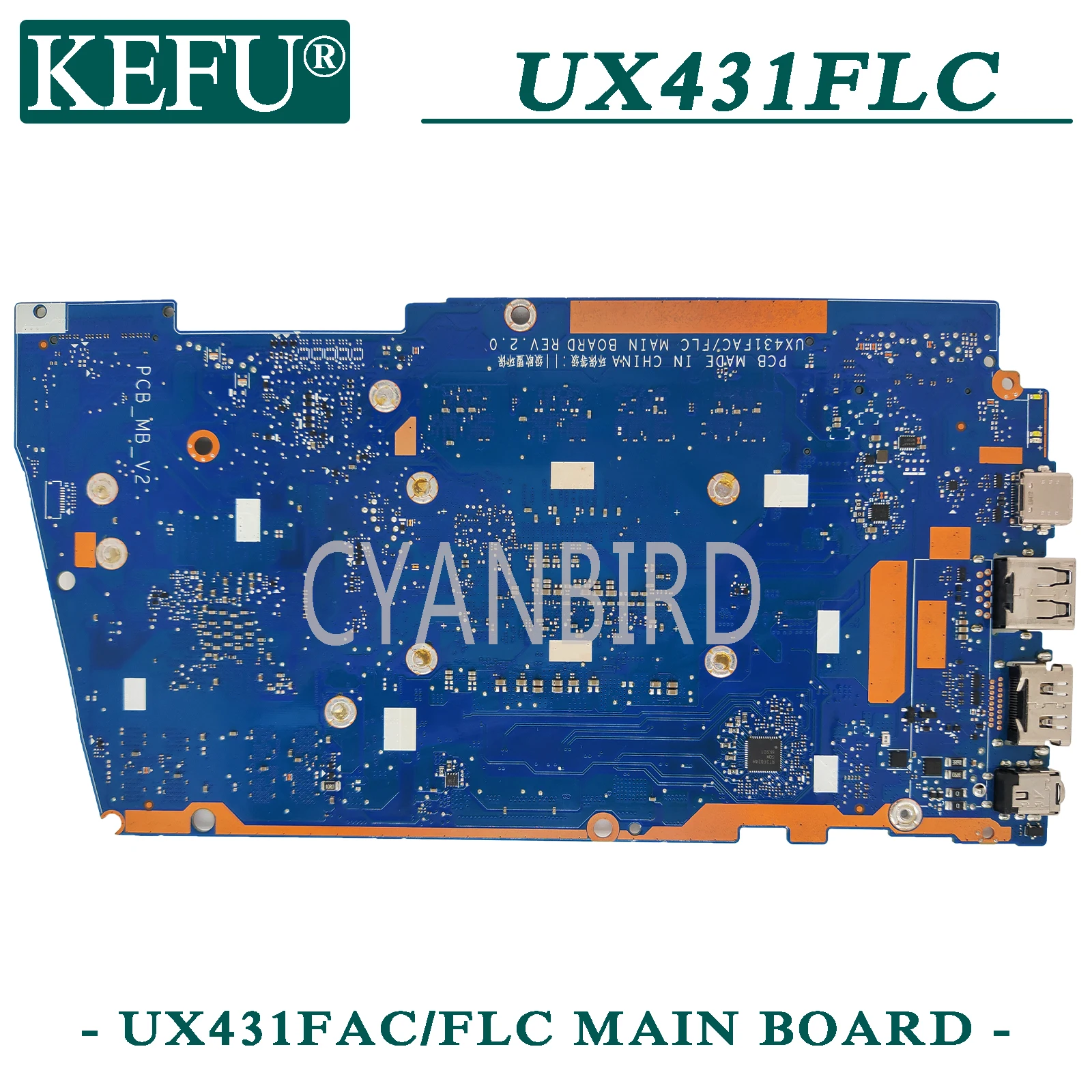 KEFU UX431FAC/FLC оригинальная материнская плата ASUS UX431FLC UX431FN UX431FL UX431F с 16GB-RAM I7-10510U MX150 для