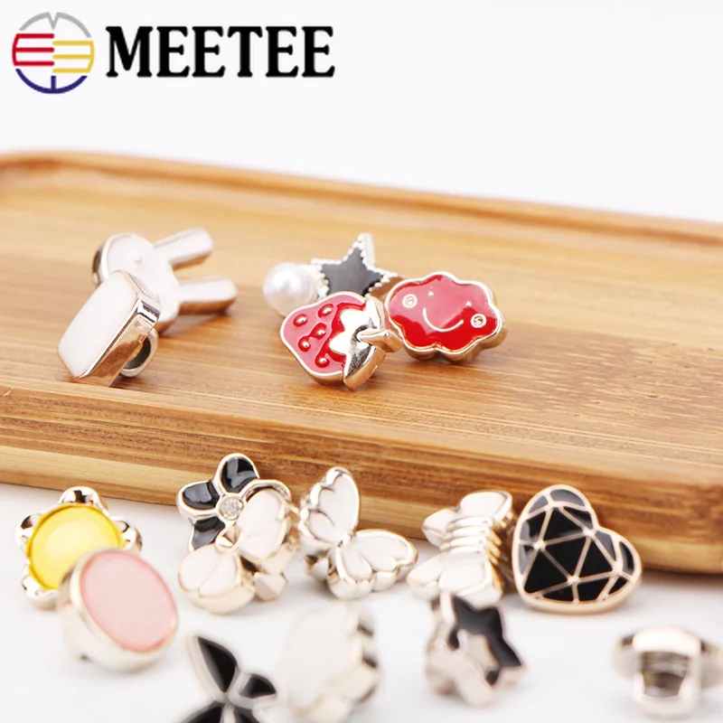 Meetee 50 шт. кнопка рубашки несколько стилей хвостовик круглые полимерные