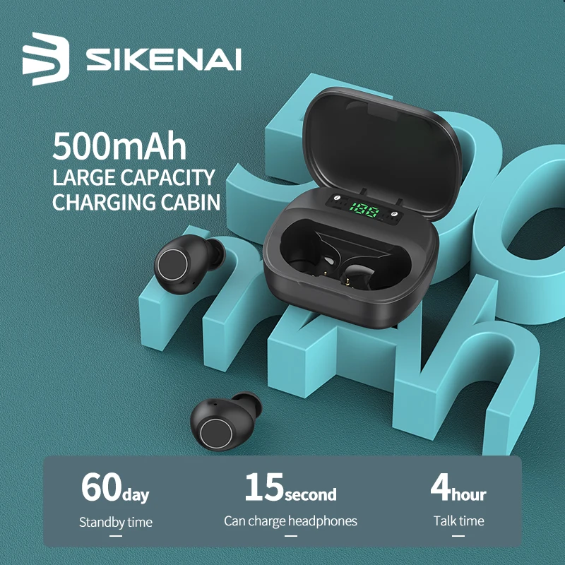 TWS-наушники Sikenai Bluetooth 5 0 IPX4 водонепроницаемые микрофон миниатюрные спортивные
