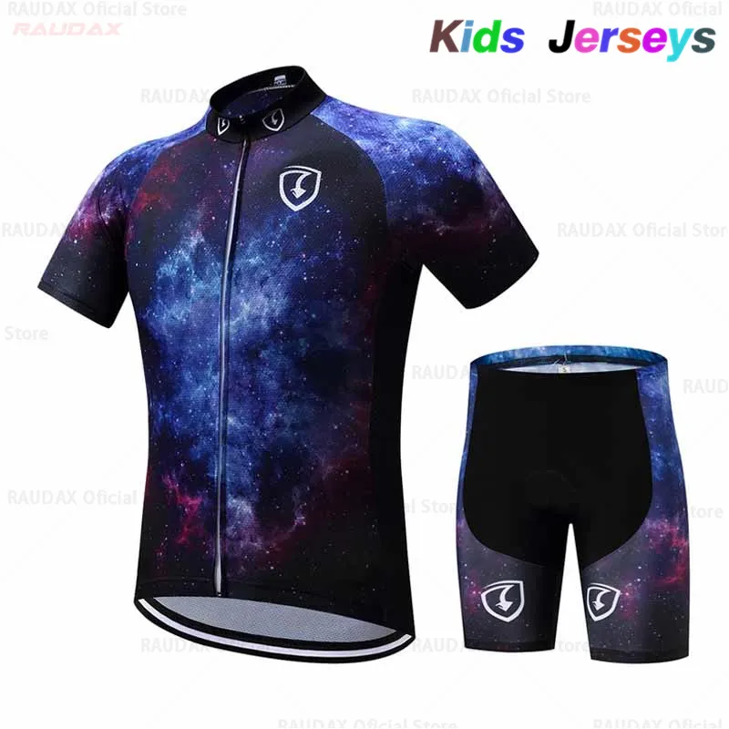 Командный дышащий Быстросохнущий Детский комплект из Джерси для велоспорта