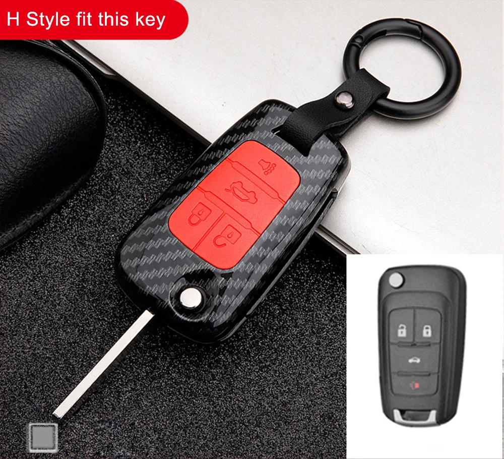 

Car Smart 4 Button Folding Remote Key Cover Case Holder Protect Keychain Keyring for CHEVROLET LMRLIBO Key Chain Key Ring