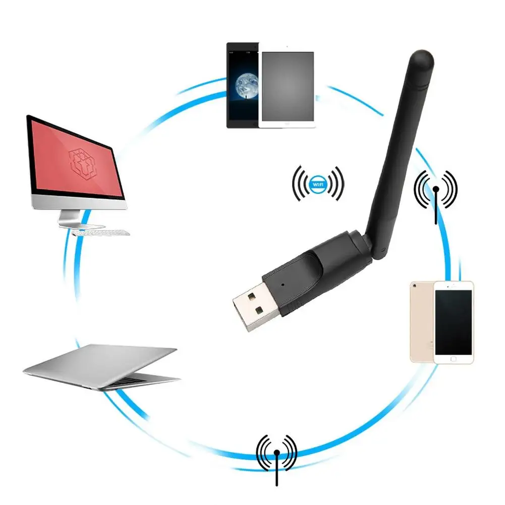 Беспроводная сетевая карта Ralink RT5370 150 Мбит/с Mini USB 2 0 Wi-Fi адаптер антенна ПК LAN