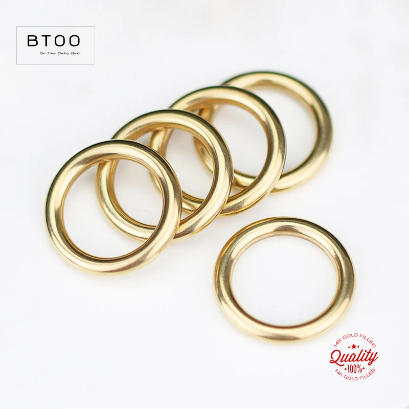 14K Gold Filled Closed Jump Rings 14K Gold Split Ring For Making DIY Jewelry Findings
