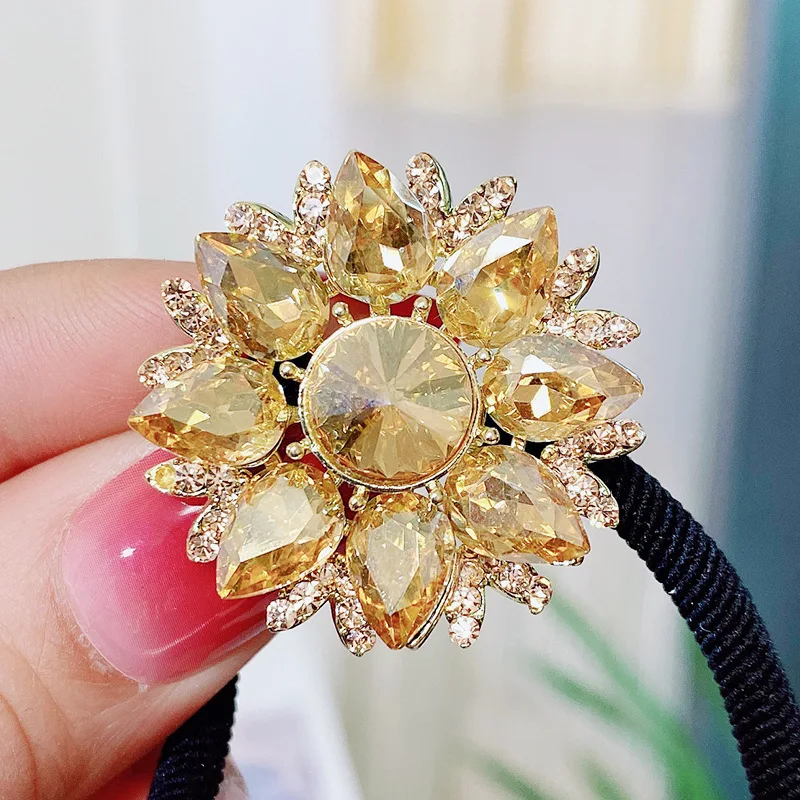 Женские эластичные повязки для волос Стразы с кристаллами дизайнерские