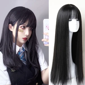 Image for Allaosify Long Straight Synthetic Lolita Cosplay W 