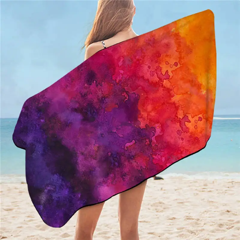 Colorful Vibez 004 Chaos By Brizbazaar, банное полотенце, цветной череп, микрофибра, пляжное полотенце для взрослых, галактика, мандала, полотенце для душа, готическое летнее одеяло - Цвет: Colorful Vibez 004