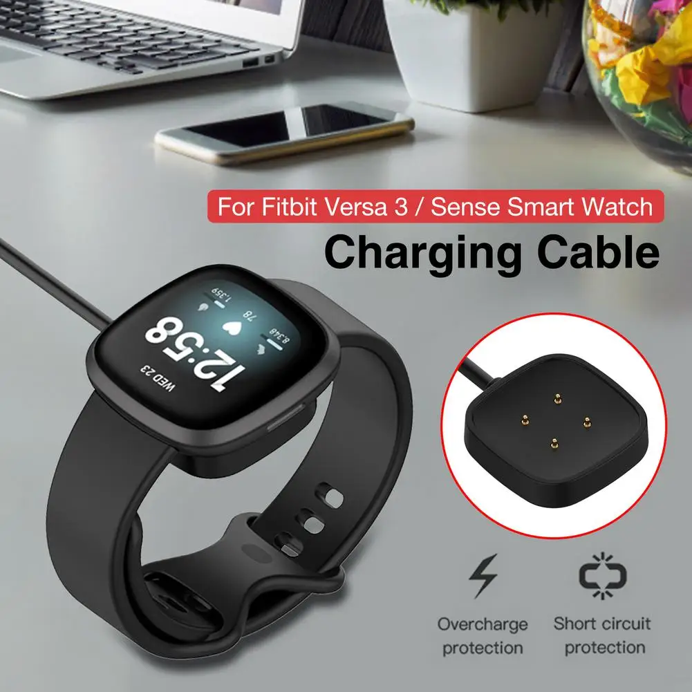 

viugreum Smart Watch Charging Base High Quality Charging Cable Dock Safe Charger Stand For Versa 3 Watch for Fitbit Versa3/Sense