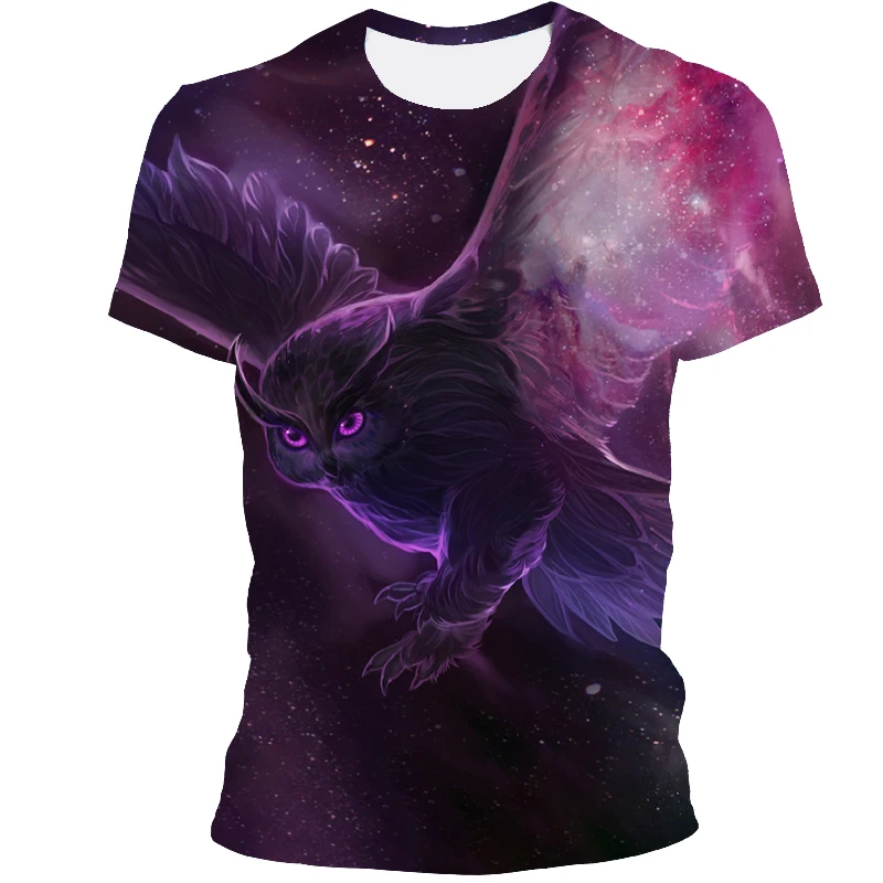 

2021 Men's Summer Men Short Sleeve 3D Printing Design Abstract Concept Casual Fashion Print Men's Round Collar T-Shirt