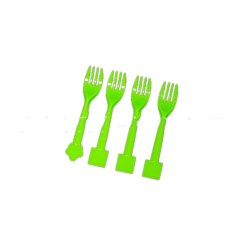 fork 10pcs Вечерние украшения в виде животных в джунглях, капкейки, тарелки, чашки, украшения для вечеринки на день рождения, детские подарки для мальчиков, вечерние украшения - Цвет: fork 10pcs