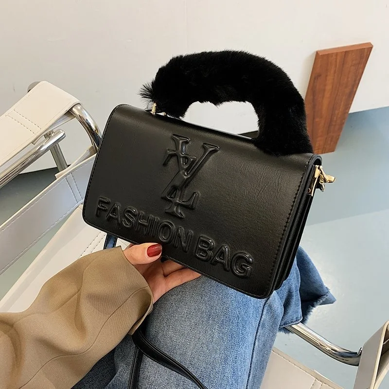 Женская плюшевая сумка сумка-мессенджер на одно плечо модная бренд Louis 2021 | Багаж