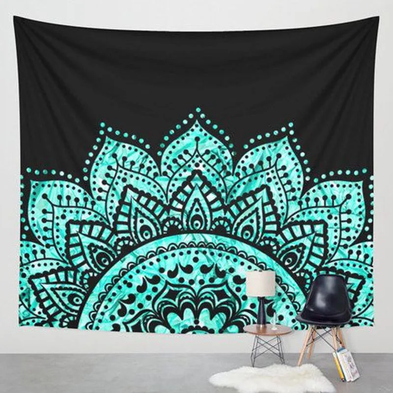 2019 новый квадратный гобелен Инь Ян Мандала настенный подвесной МАНДАЛА ГОБЕЛЕН