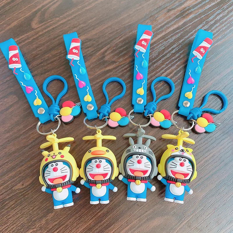 Новые брелки с мультипликационным дораэмоном милые для ключей в виде кота из