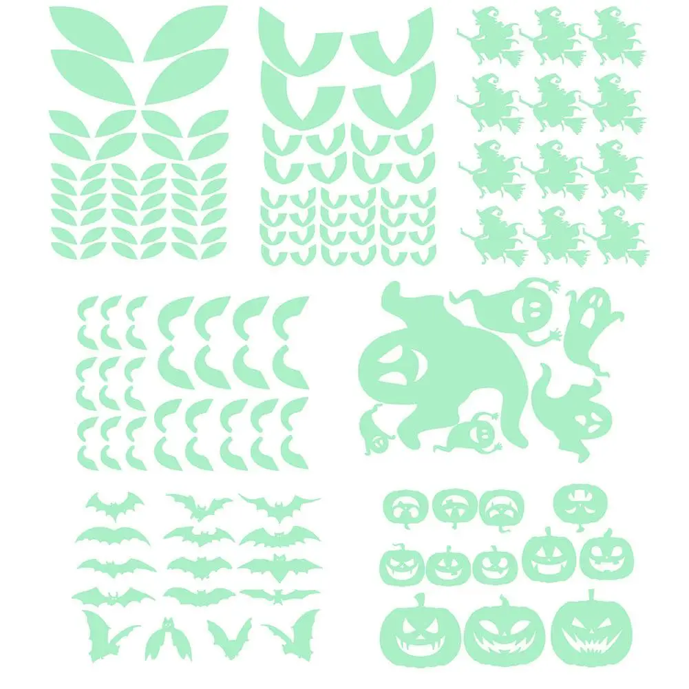 1 комплект на Хэллоуин светящиеся наклейки обои для глаз флуоресцентные стену