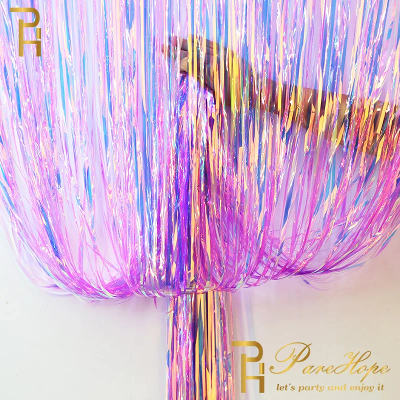 Фотофон для свадьбы 1/2/3/4 м великолепный фон с блестками прозрачная мишура