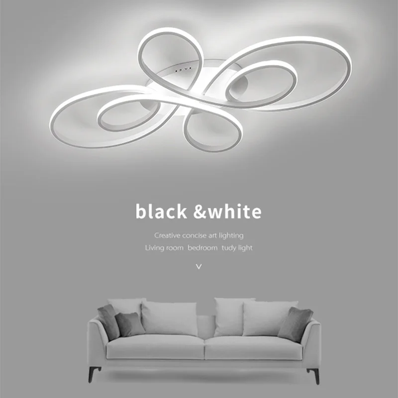 $76.32 Surface Mounted Modern Led Ceiling Lights for living room bedroom Study room Coffee or white Finished led Ceiling Lamp 110-240V