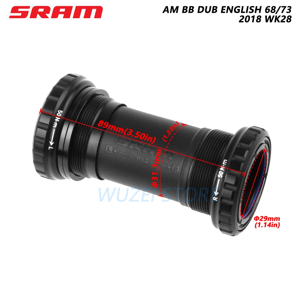 SRAM Нижний Кронштейн подшипника BSA AM BB DUB BB30 PF30 Кронштейн английский 68/73 PRESSFIT92 горный велосипед центральная ось Movemnt