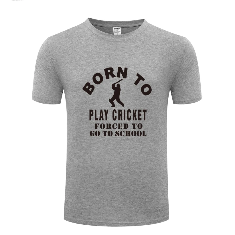 Забавная креативная Мужская футболка Born To Play Cricket новинка 2020 Повседневная