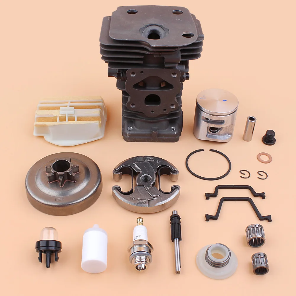 44mm Cylinder Piston Clutch Drum Air Filter Oil Pump Kit For Husqvarna 450 445 E Gasoline Chainsaw Engine Motor Parts 544119802