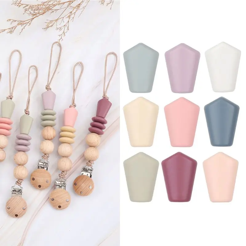 

20pcs Silicone Loose Beads Safe Teether Baby Teething Beads DIY Pacifier Chain 97BC