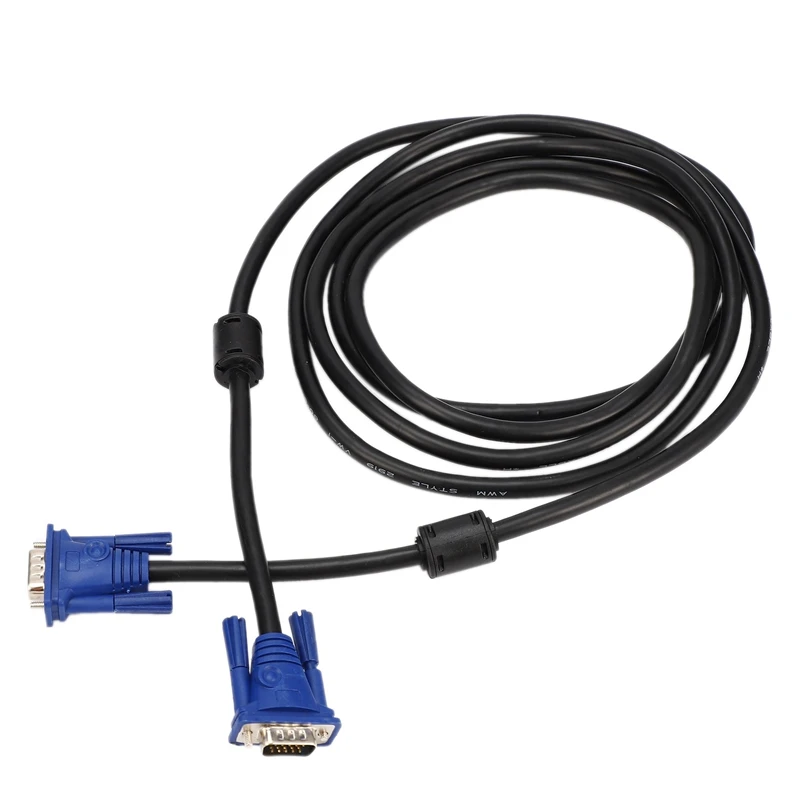 3 метра VGA кабель мужчин и + 6 HD полностью проводной 15 PIN для ЖК CRT проектор ПК