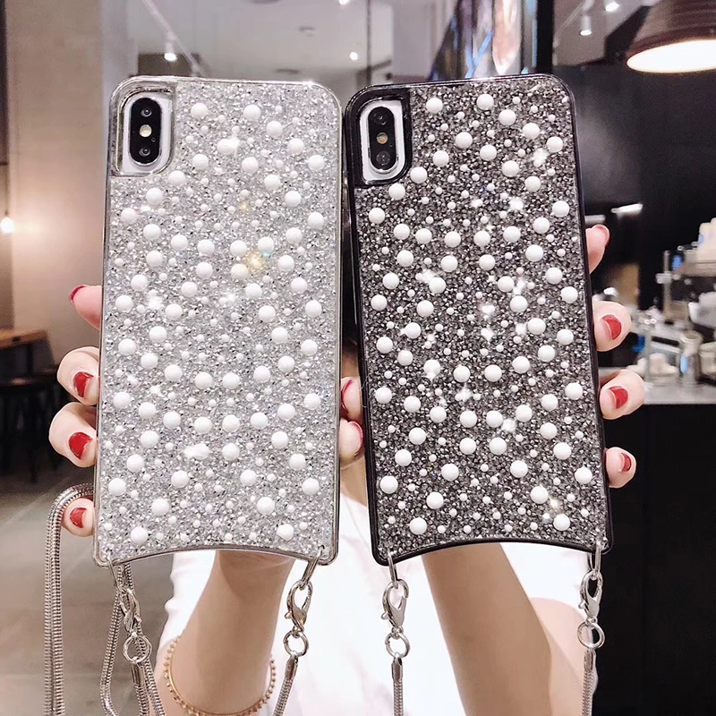 Easterm роскошный 8 чехол с перламутровым блеском алмазной полосой для сотового