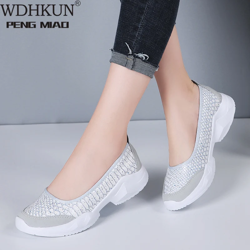 

Women Shallow Flats Shoes Summer Fashion Mesh Sneakers for Ladies Outdoor Casual Shoes Comfortable Walking Shoes Big