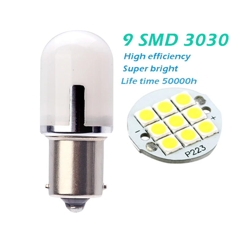 2 шт. супер яркий интегрированный 360 градусов SMD 3030 led P21W 1156 автомобильный светильник источник парковки задним ходом Поворотная лампа 12v