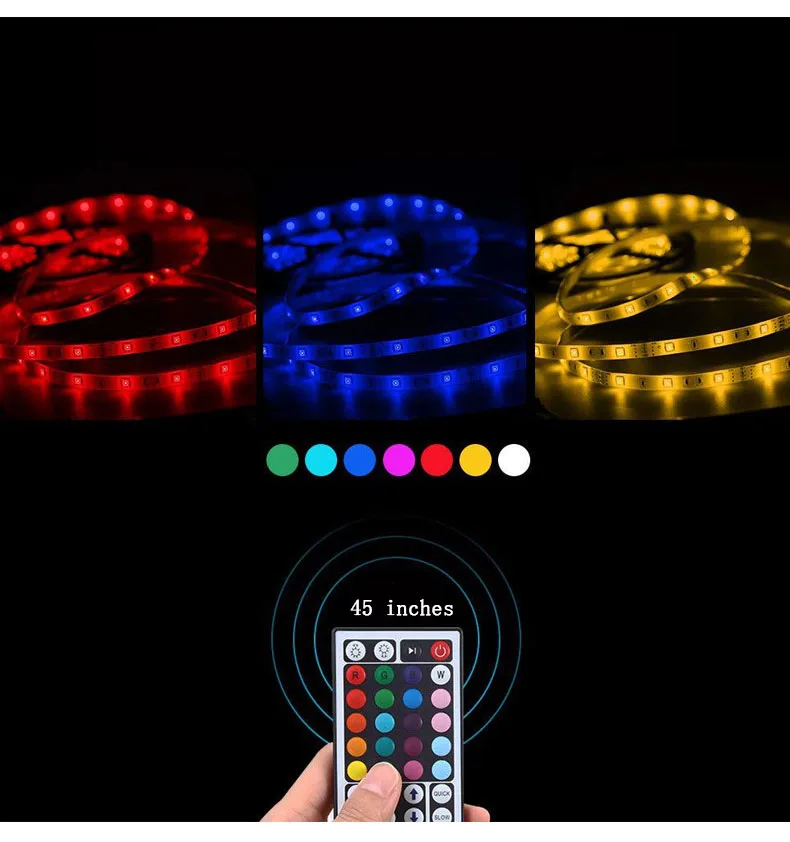 Светодиодная лента RGB 5050 SMD 2835 гибкая лента светодиод RGB 5 м 10 м 15 М лента диод DC 12 В+ пульт дистанционного управления+ адаптер