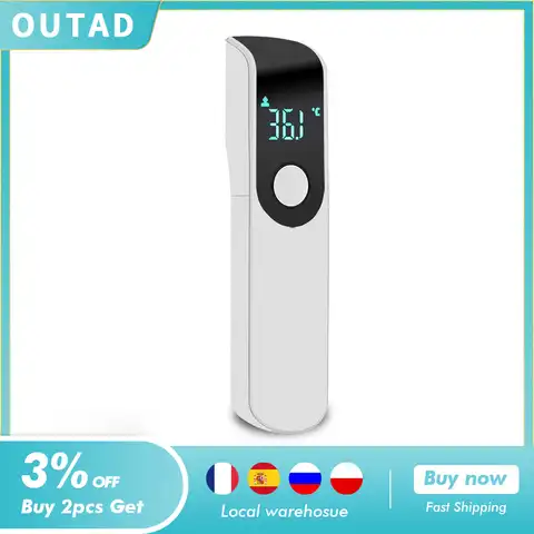 Инфракрасный термометр OUTAD, Бесконтактный градусник для измерения температуры тела у детей и взрослых, цифровой измерительный прибор для и...
