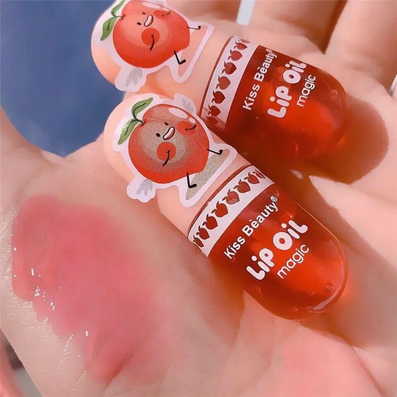 Магическое масло для губ Kiss beauty Увлажняющий блеск персиковый водостойкий