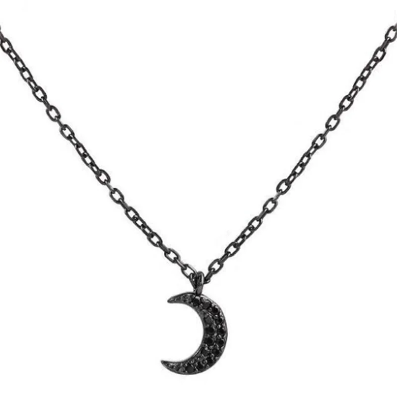 

Colar Curto Simples Charme Lua Preta Com Pingente Sexy Colar Feminino Presente De Feriado Festa Joias Atacado