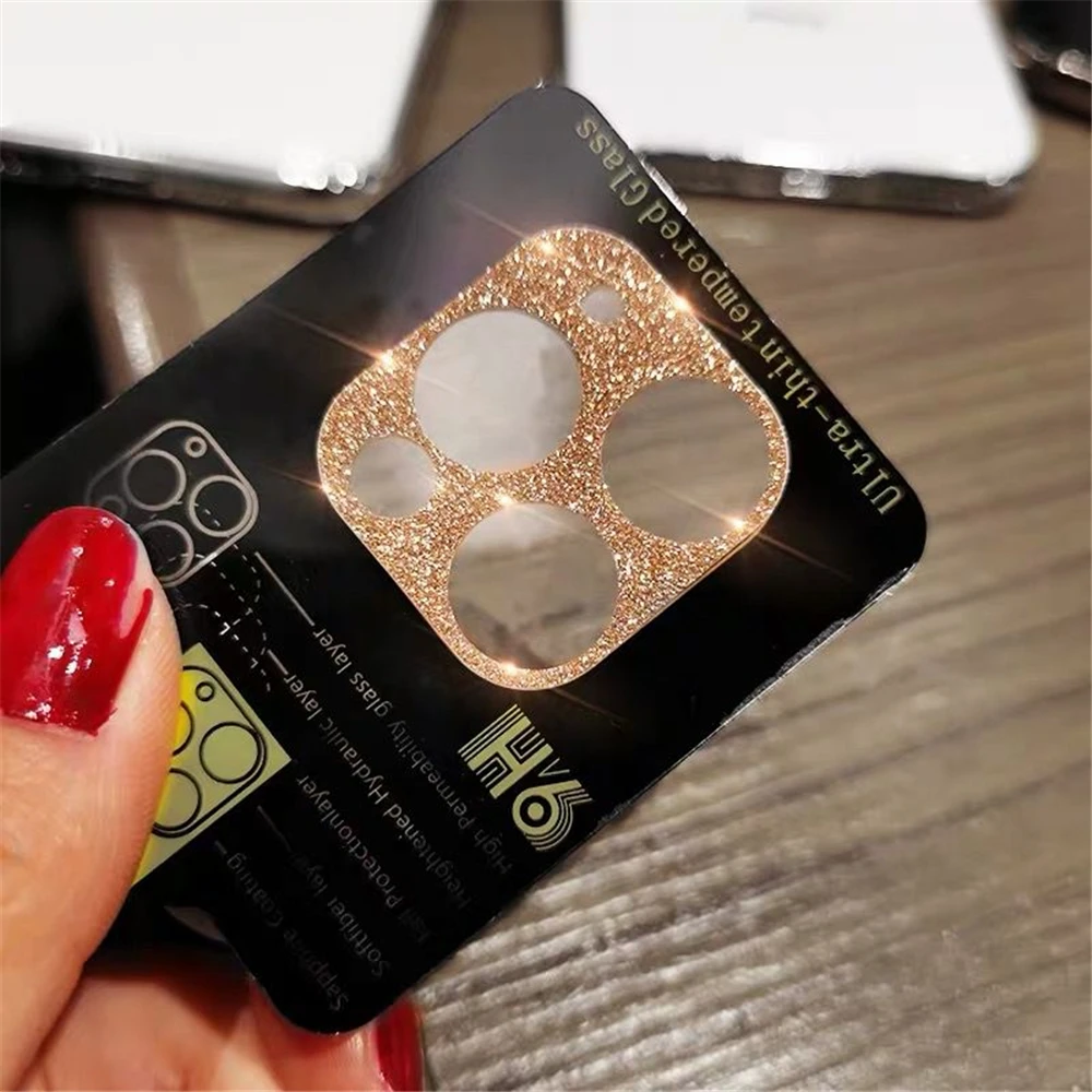 Роскошный блестящий объектив камеры закаленное стекло для iPhone 11 Pro Max Блестящий