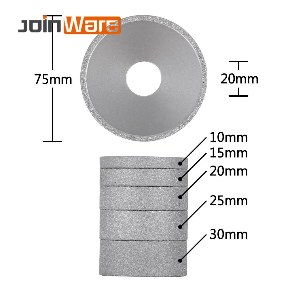 

75mm Grinding Wheel Vacuum Brazed Diamond Flat Grinding Wheel Profile Wheel for Stone Artificial Stone 1Pc