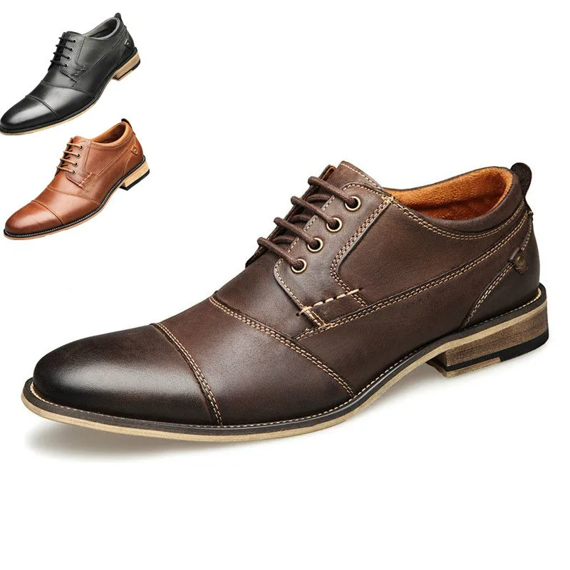 

New Fashion Height Increasing Men Flats Shoes Breathable Wedding Shoes Flat Men Dress Shoes Business Male Flats Pointed Toe