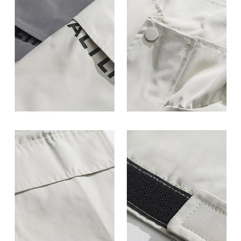 

11 BYBB'S DARK Cargo Jackets Men Streetwear Jacket Coat Autumn Windbreaker Fashion Loose Coats Pockets Cotton Outerwear BB209