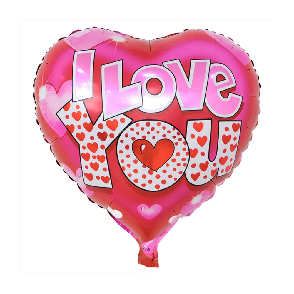 1 шт 18 дюймов в форме сердца I Love You фольгированные шары сердце Свадьба День святого Валентина гелиевый воздушный шар Globos вечерние украшения