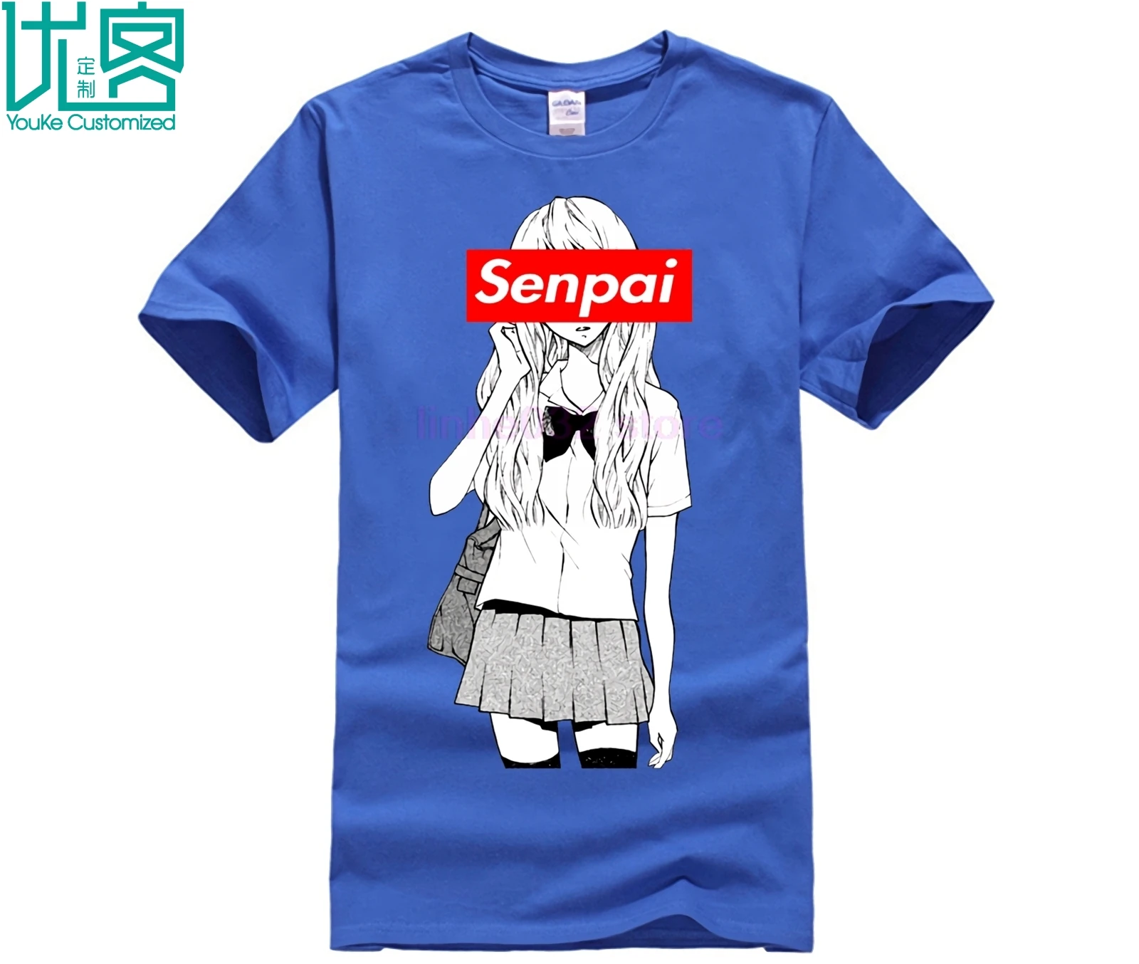 Мужская футболка Senpai аниме девушка Nerdy забавная | одежда