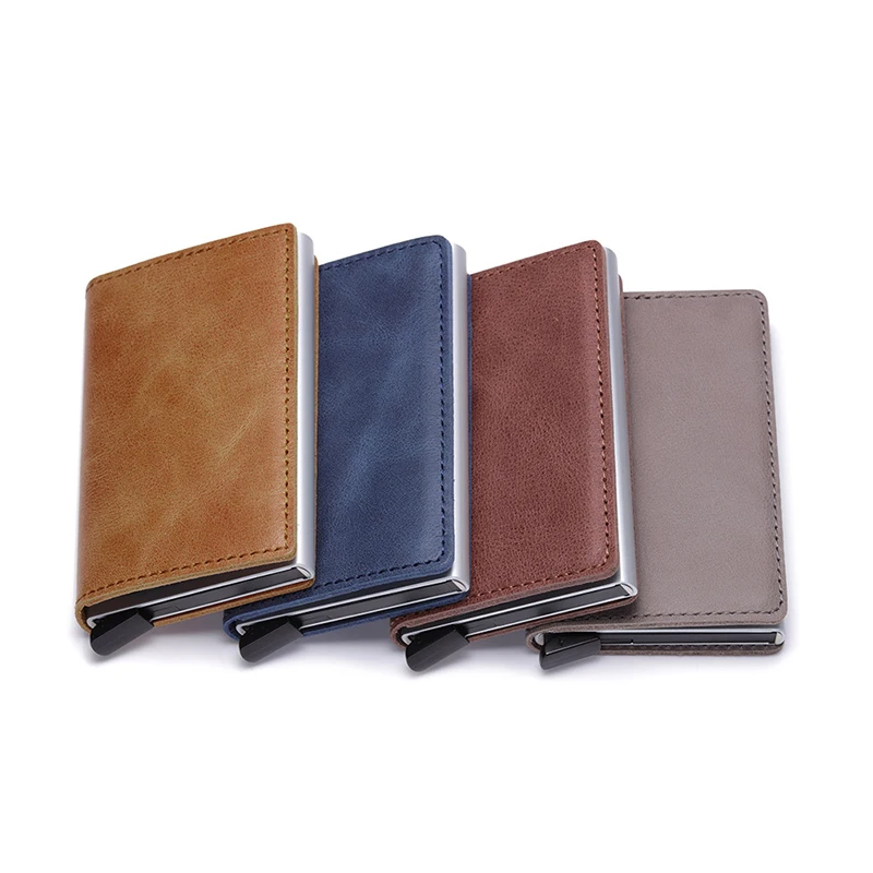 Мужской бумажник из натуральной кожи с отделением для кредитных карт визитница