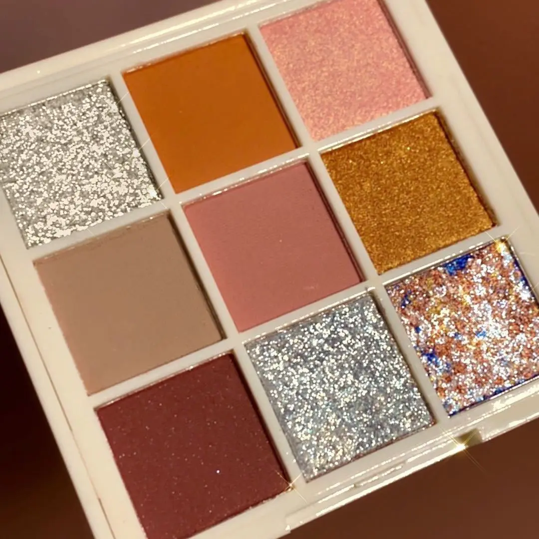 

Professional Glitter Eyeshadow Palette 9 Color Matte Long-lasting Easy To Wear Sequins Shimmer Eye Shadow Set Korea Cosmetics